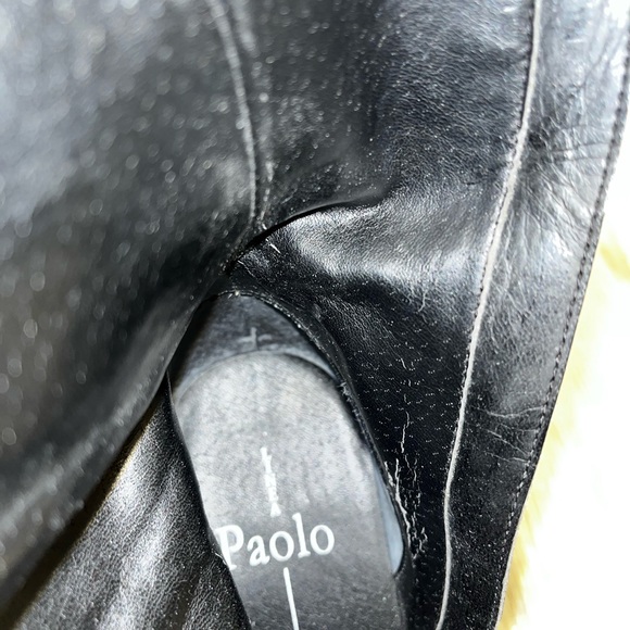 Linea Paolo black leather pointed toe bootie size 8.5 - Picture 9 of 12